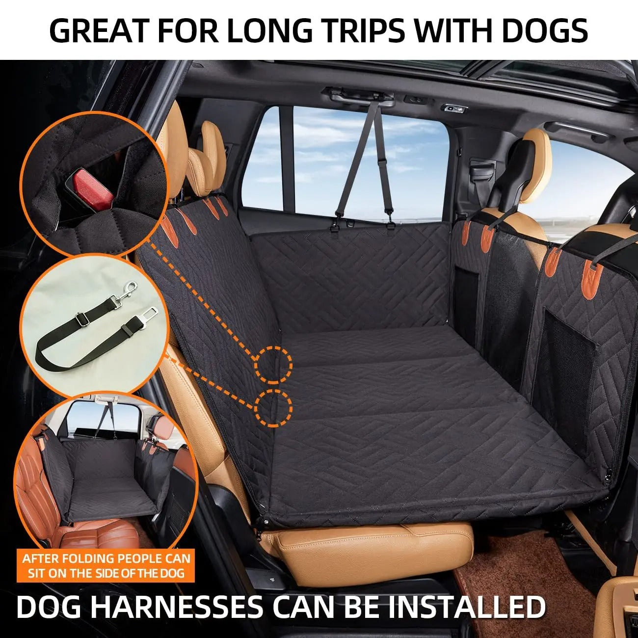 Dog car protection mat with reinforced base